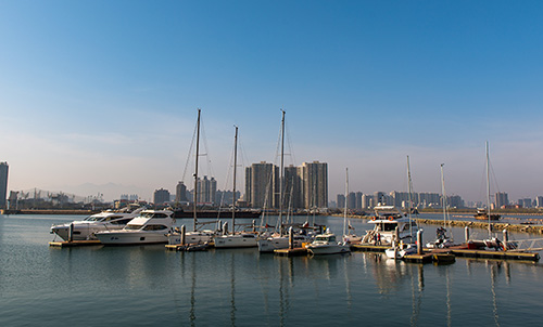 Qinghuang International Cruise Yacht Harbor Conch Island Project-Concrete and Aluminum Pontoon